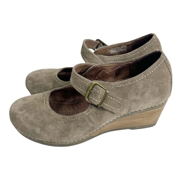 DANSKO Sandra Tan Suede Mary Jane Wedge Shoes 41 - Picture 4 of 8